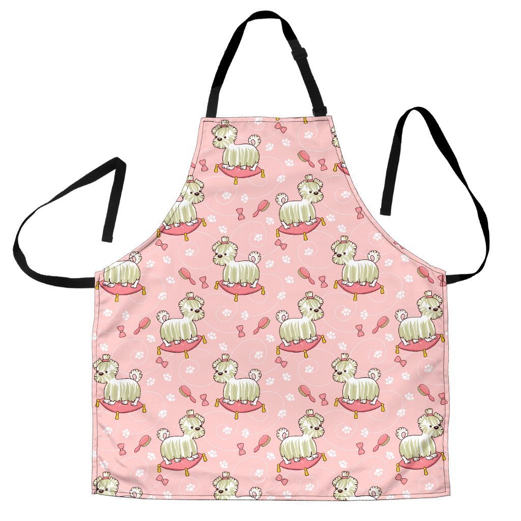 Bichon Frise Dog Pattern Print Women's Apron-grizzshop