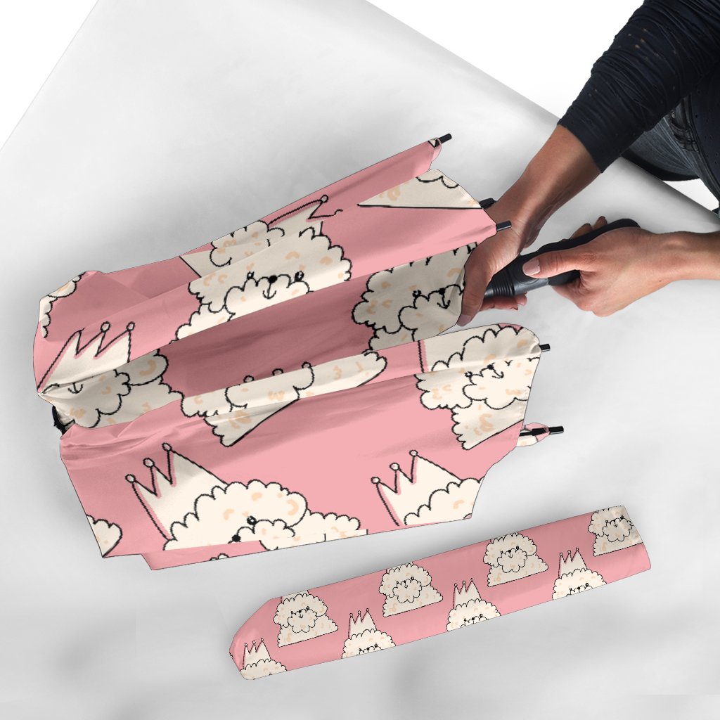 Bichon Frise Dog Print Pattern Automatic Foldable Umbrella-grizzshop