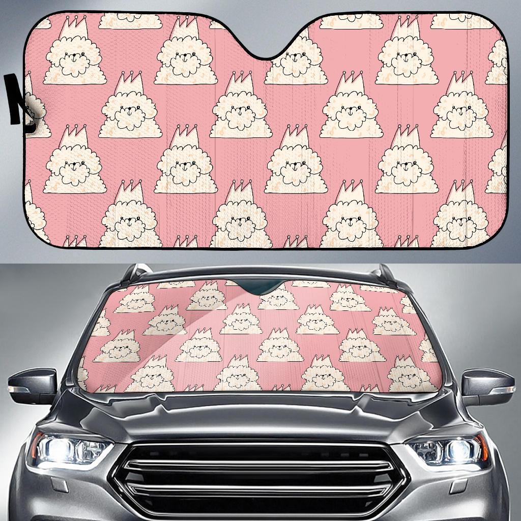 Bichon Frise Dog Print Pattern Car Sun Shade-grizzshop