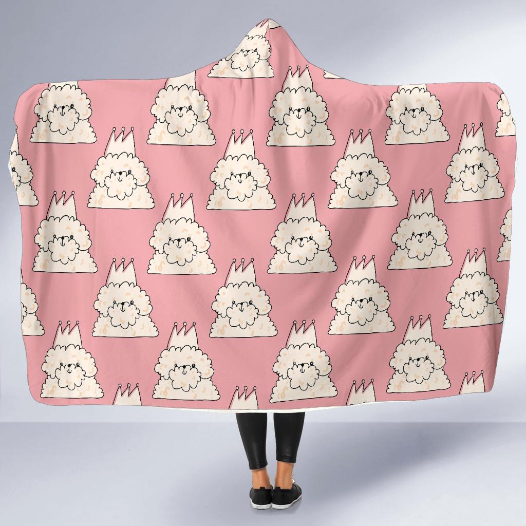 Bichon Frise Dog Print Pattern Hooded Blanket-grizzshop