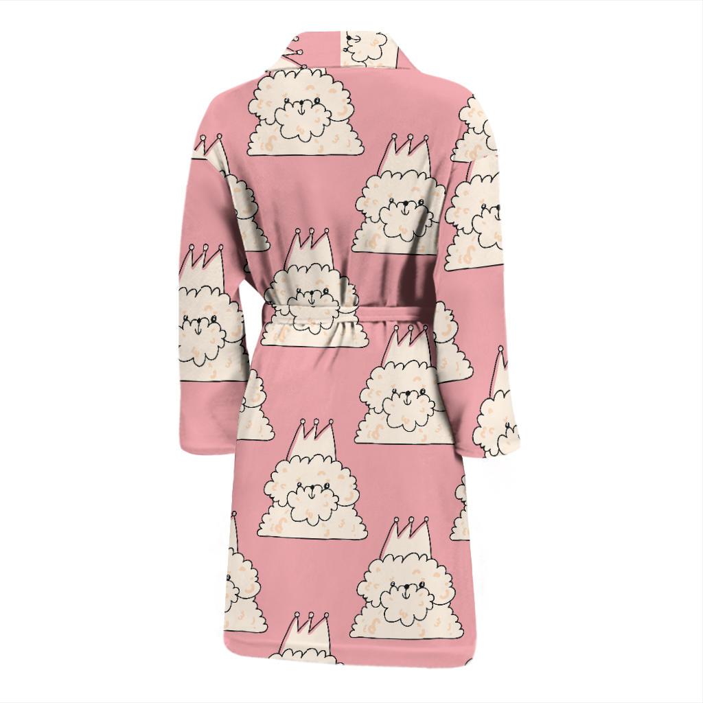 Bichon Frise Dog Print Pattern Men Long Robe-grizzshop