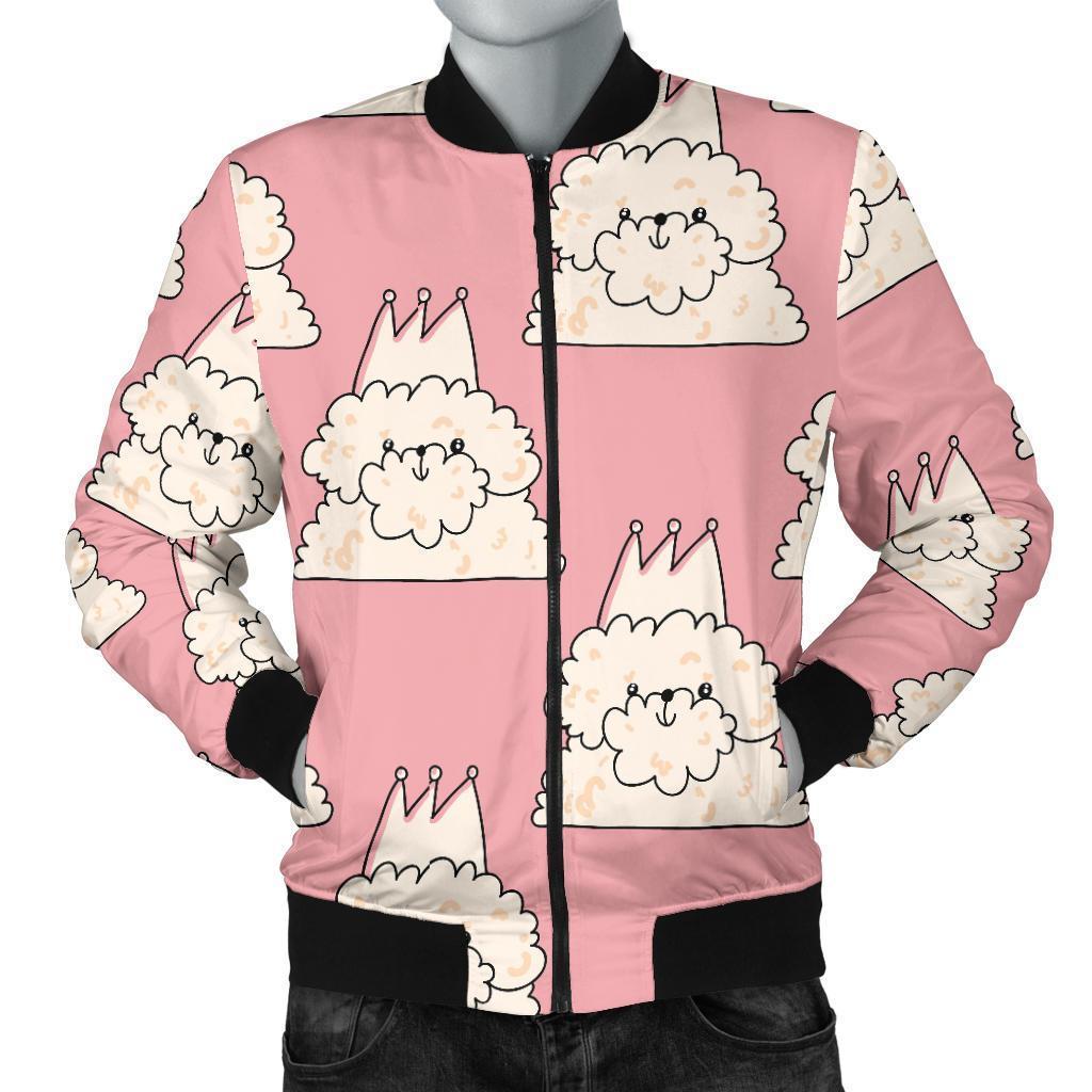 Bichon Frise Dog Print Pattern Men's Bomber Jacket-grizzshop