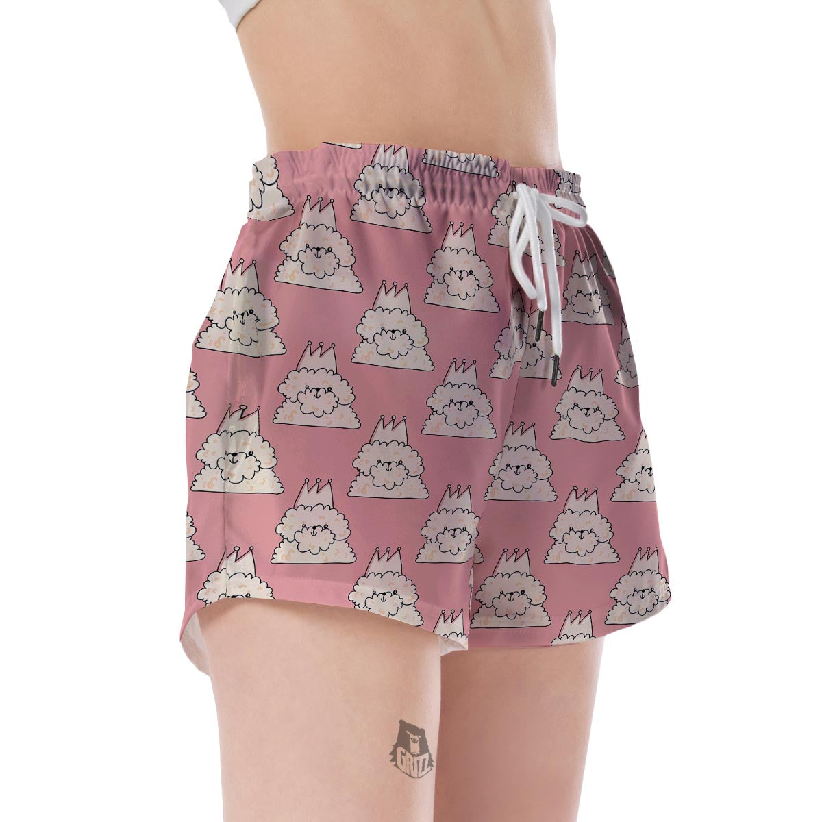 Bichon Frise Dog Print Pattern Women's Shorts-grizzshop