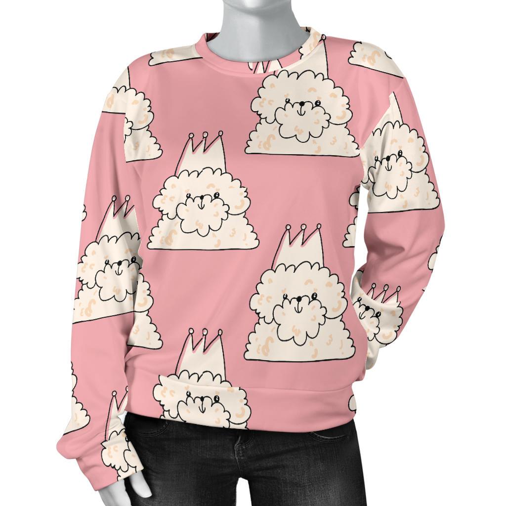 Bichon Frise Dog Print Pattern Women's Sweatshirt-grizzshop