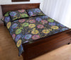 Bicycle Floral Pattern Print Bed Set Quilt-grizzshop