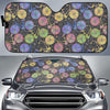 Bicycle Floral Pattern Print Car Sun Shade-grizzshop