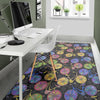 Bicycle Floral Pattern Print Floor Mat-grizzshop