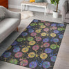 Bicycle Floral Pattern Print Floor Mat-grizzshop