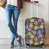 Bicycle Floral Pattern Print Luggage Cover Protector-grizzshop