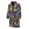 Bicycle Floral Pattern Print Men Long Robe-grizzshop