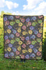 Bicycle Floral Pattern Print Quilt-grizzshop