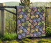 Bicycle Floral Pattern Print Quilt-grizzshop