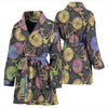 Bicycle Floral Pattern Print Women Long Robe-grizzshop