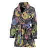 Bicycle Floral Pattern Print Women Long Robe-grizzshop