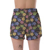 Bicycle Floral Pattern Print Women's Shorts-grizzshop