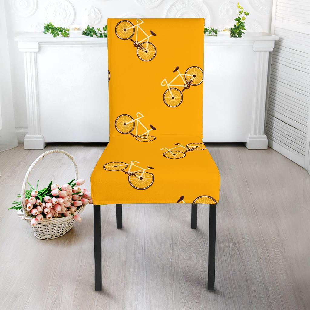 Bicycle Pattern Print Chair Cover-grizzshop