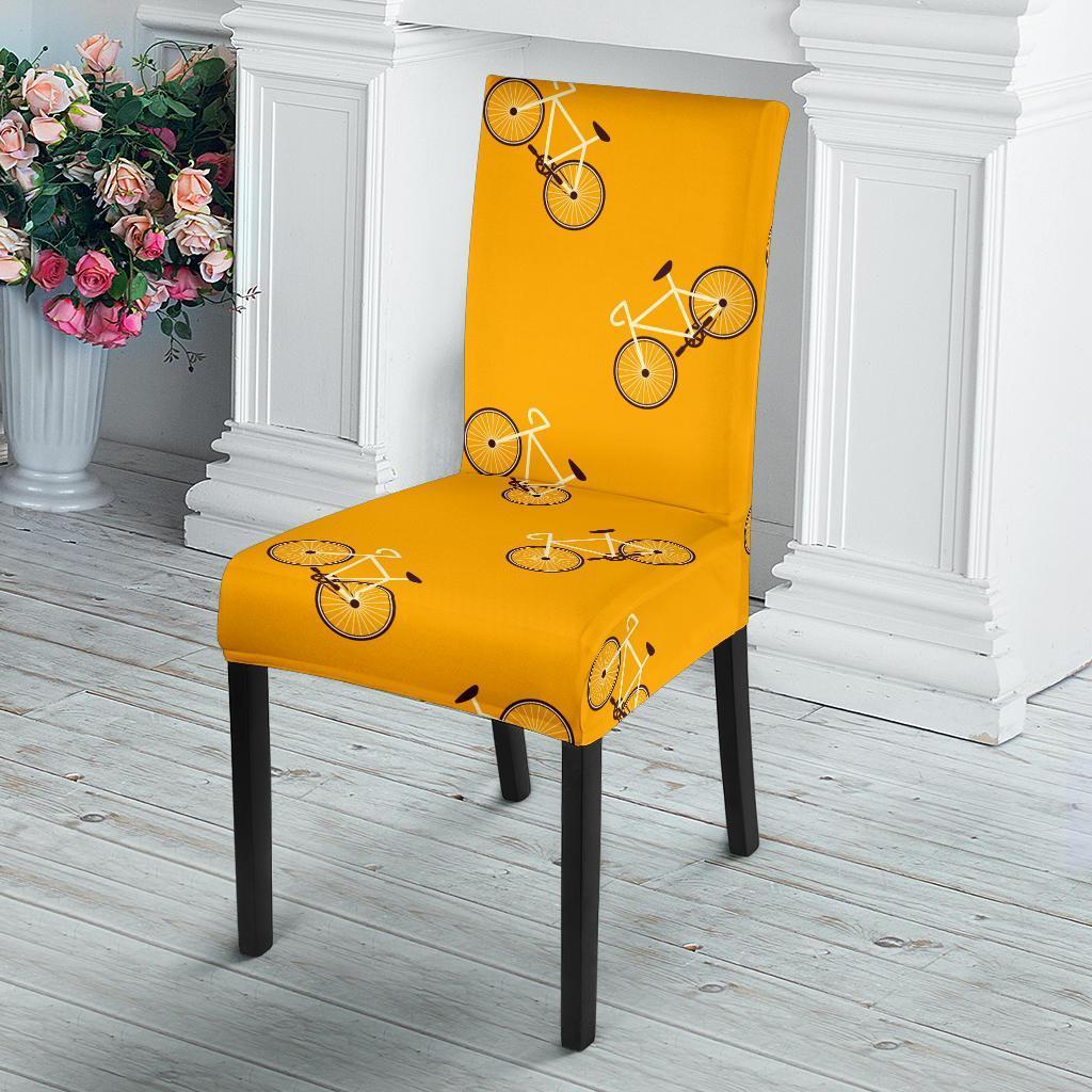 Bicycle Pattern Print Chair Cover-grizzshop