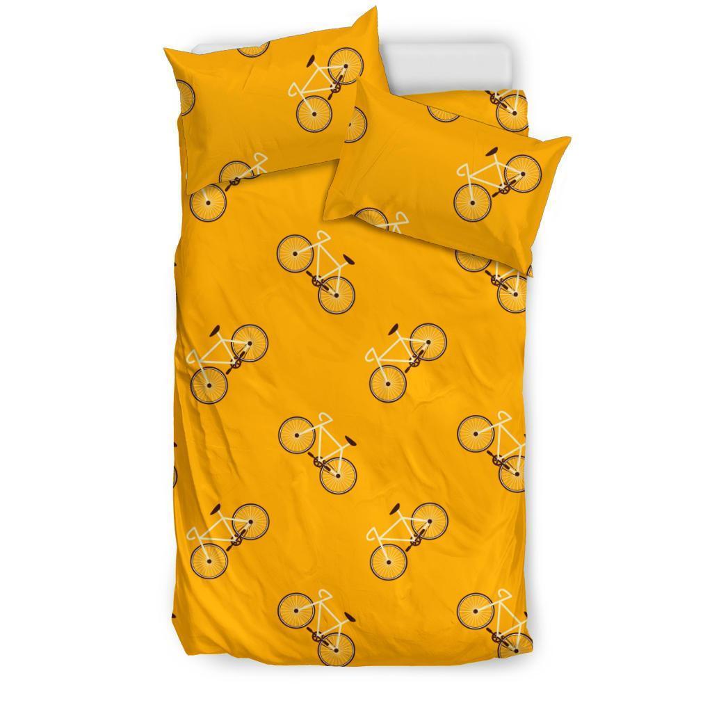 Bicycle Pattern Print Duvet Cover Bedding Set-grizzshop