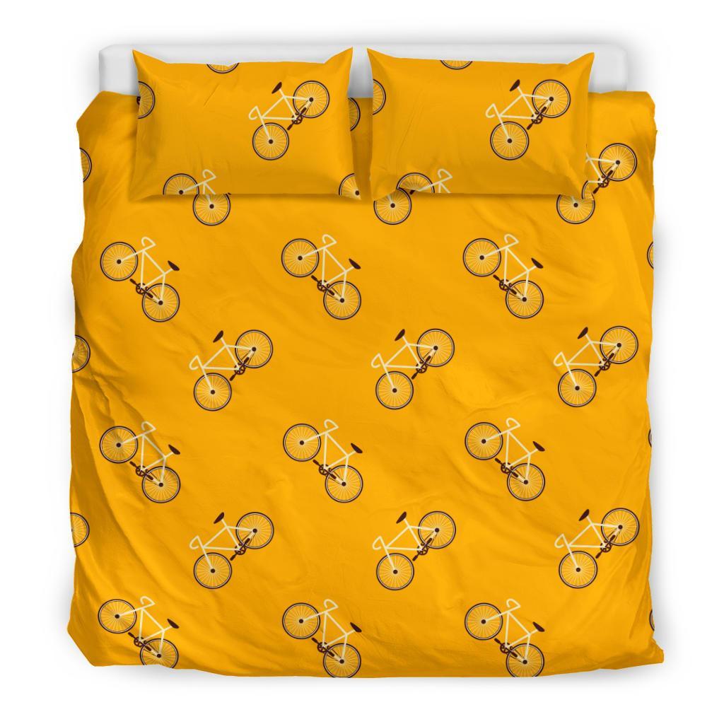 Bicycle Pattern Print Duvet Cover Bedding Set-grizzshop