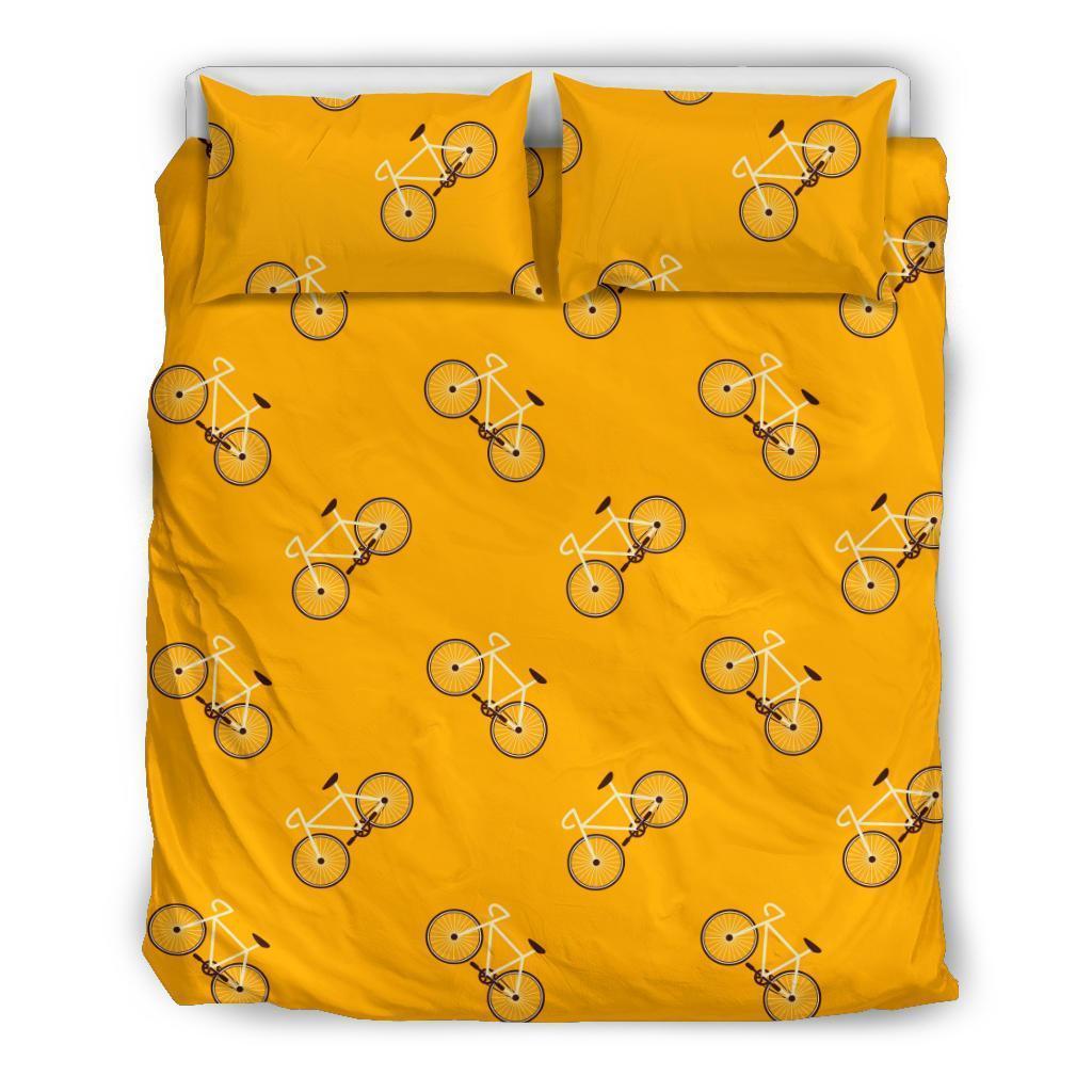 Bicycle Pattern Print Duvet Cover Bedding Set-grizzshop