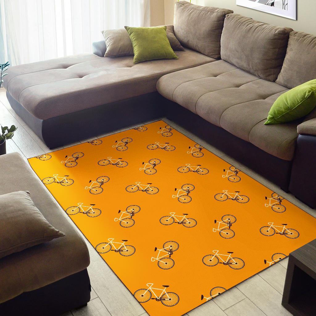 Bicycle Pattern Print Floor Mat-grizzshop