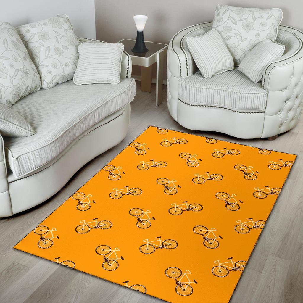 Bicycle Pattern Print Floor Mat-grizzshop