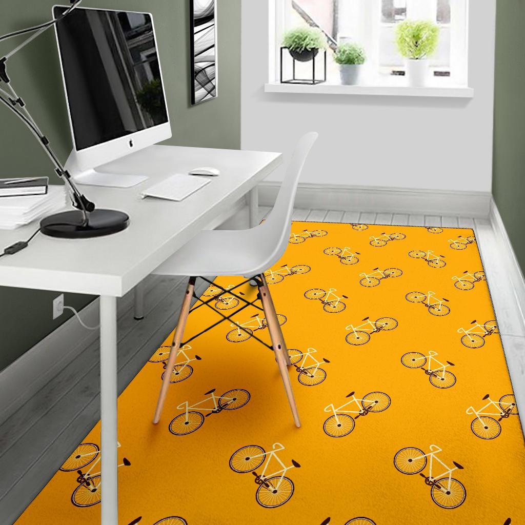 Bicycle Pattern Print Floor Mat-grizzshop