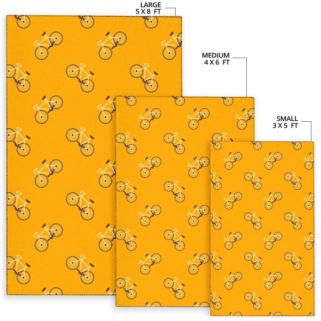 Bicycle Pattern Print Floor Mat-grizzshop