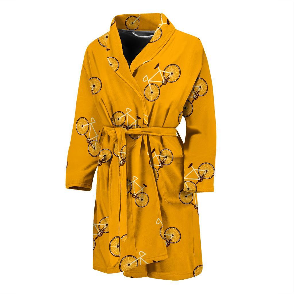 Bicycle Pattern Print Men Long Robe-grizzshop