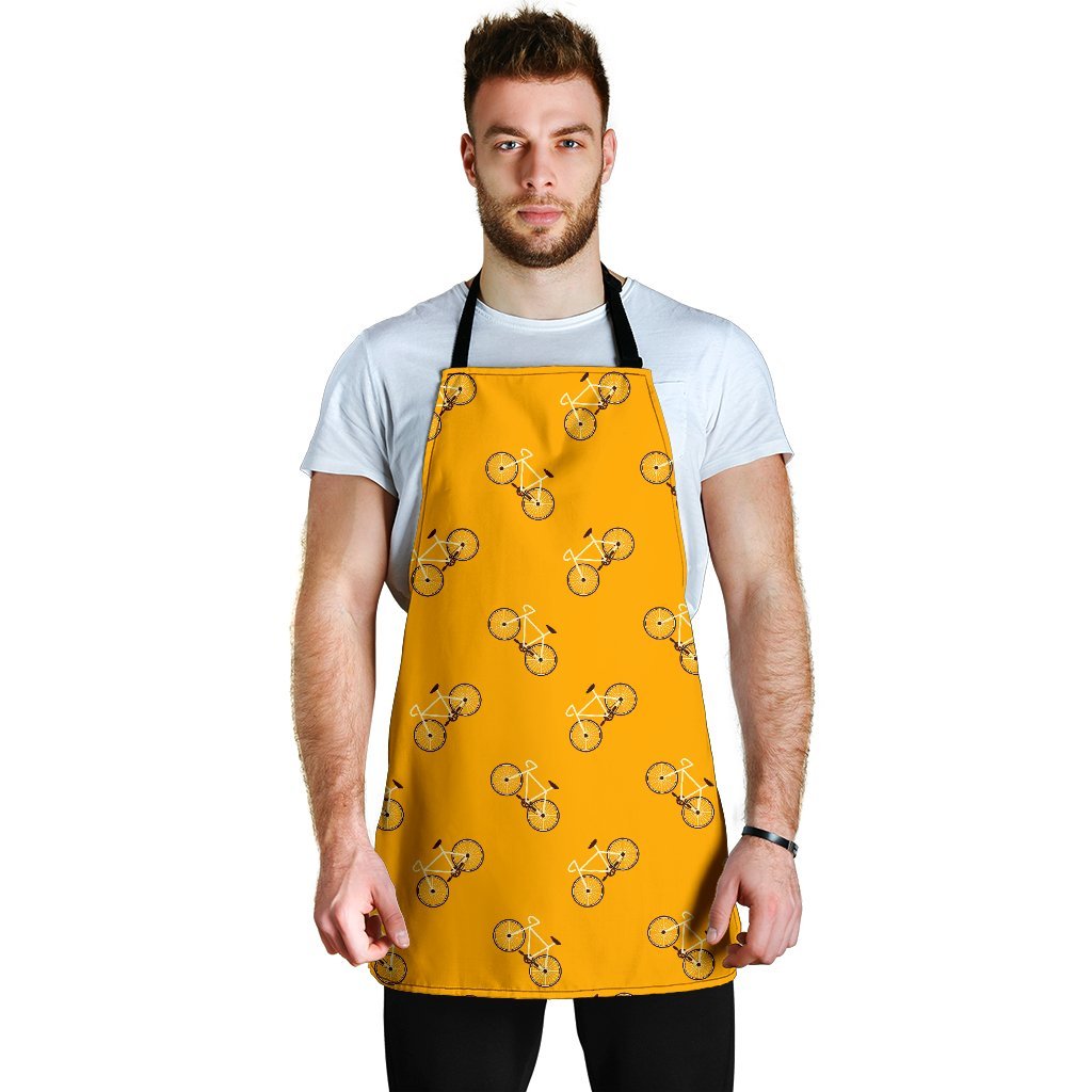 Bicycle Pattern Print Men's Apron-grizzshop