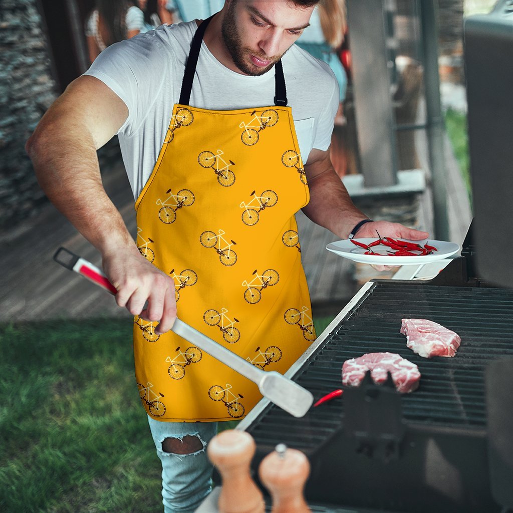 Bicycle Pattern Print Men's Apron-grizzshop