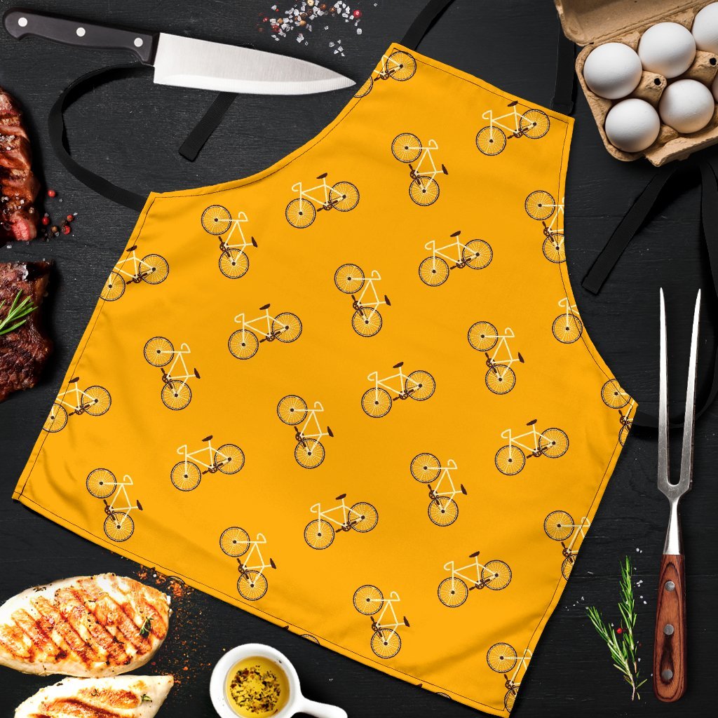 Bicycle Pattern Print Men's Apron-grizzshop