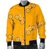 Bicycle Pattern Print Men's Bomber Jacket-grizzshop