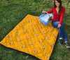 Bicycle Pattern Print Quilt-grizzshop