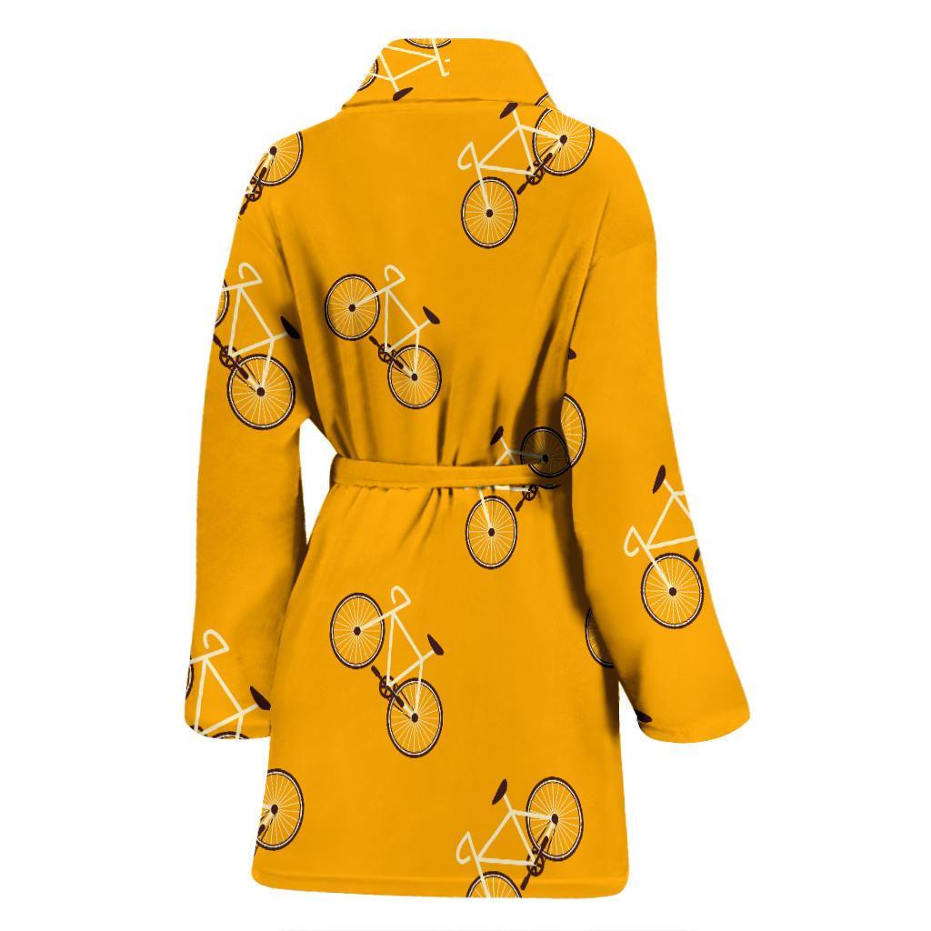 Bicycle Pattern Print Women Long Robe-grizzshop