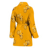 Bicycle Pattern Print Women Long Robe-grizzshop