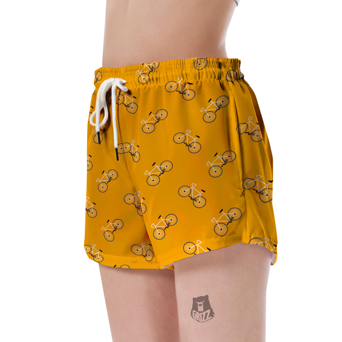 Bicycle Pattern Print Women's Shorts-grizzshop