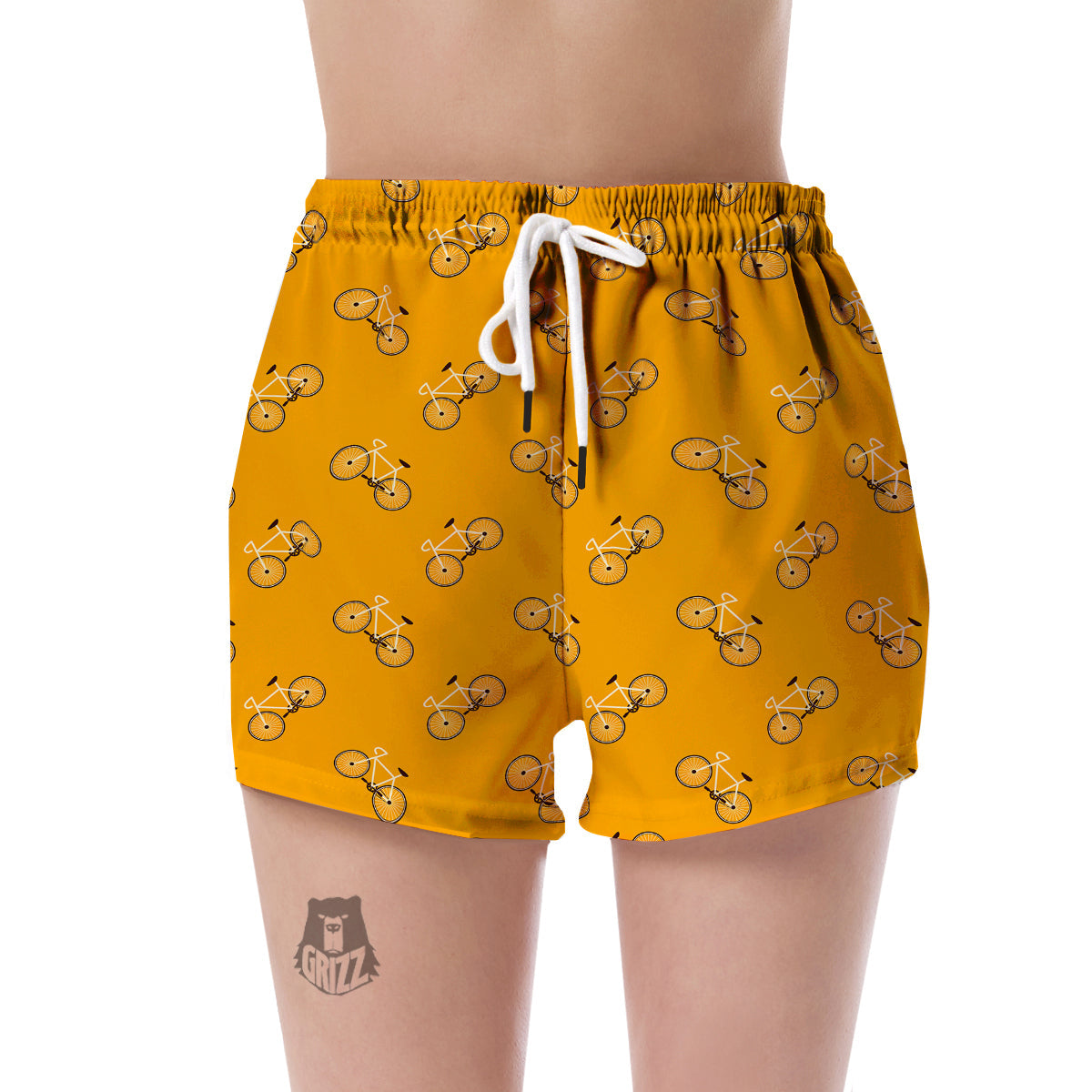 Bicycle Pattern Print Women's Shorts-grizzshop