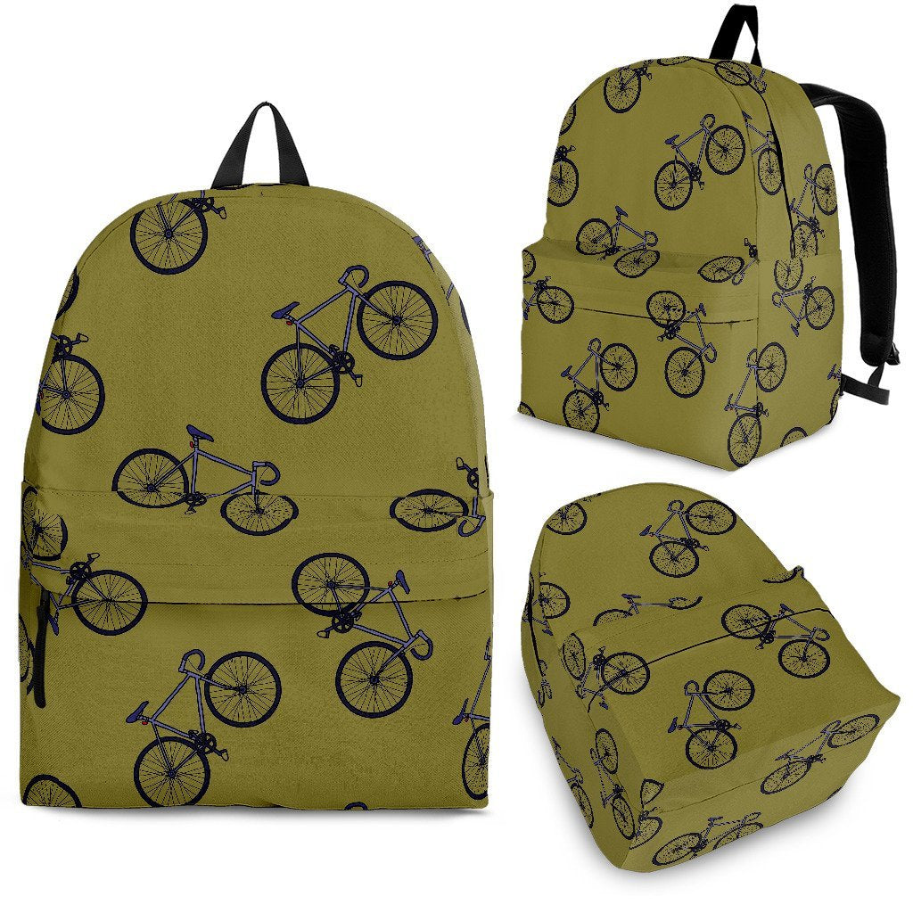 Bicycle Print Pattern Backpack-grizzshop