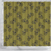 Bicycle Print Pattern Bathroom Shower Curtain-grizzshop