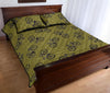 Bicycle Print Pattern Bed Set Quilt-grizzshop