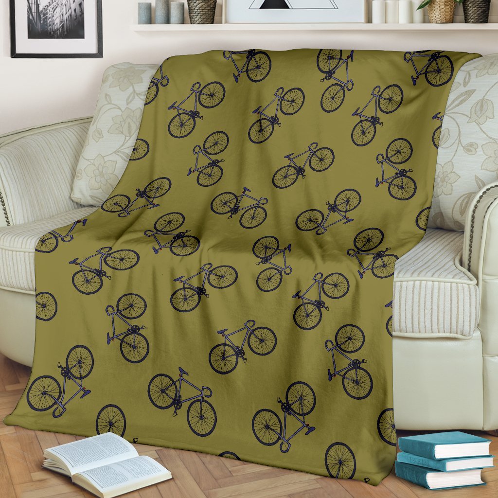 Bicycle Print Pattern Blanket-grizzshop