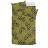 Bicycle Print Pattern Duvet Cover Bedding Set-grizzshop