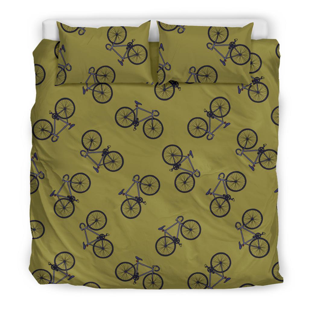 Bicycle Print Pattern Duvet Cover Bedding Set-grizzshop