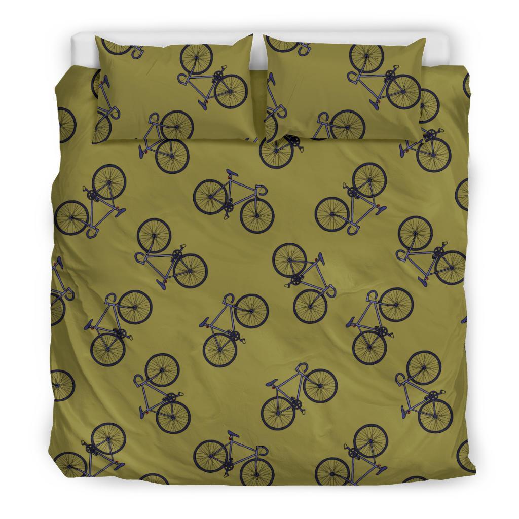 Bicycle Print Pattern Duvet Cover Bedding Set-grizzshop