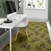 Bicycle Print Pattern Floor Mat-grizzshop