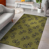 Bicycle Print Pattern Floor Mat-grizzshop