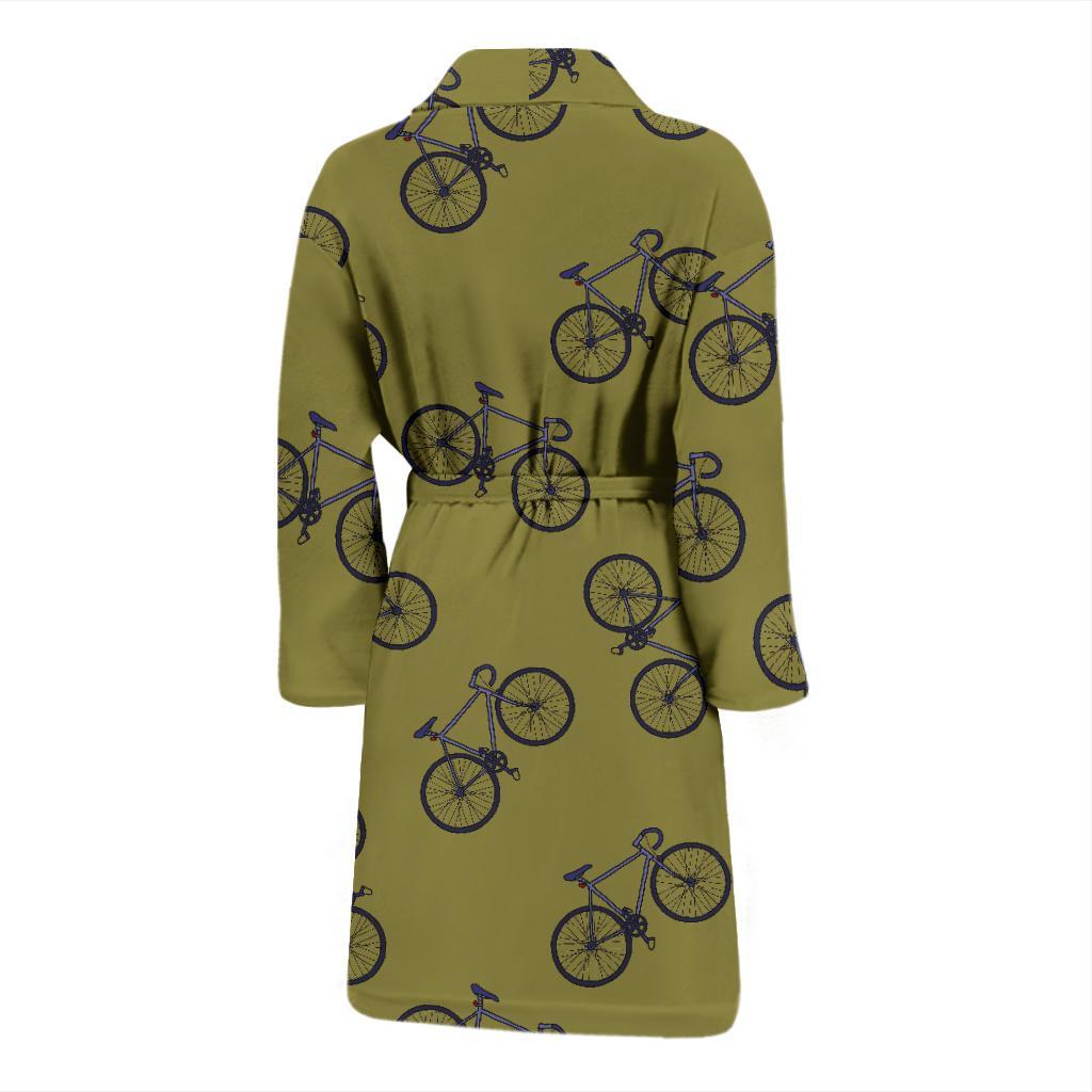 Bicycle Print Pattern Men Long Robe-grizzshop