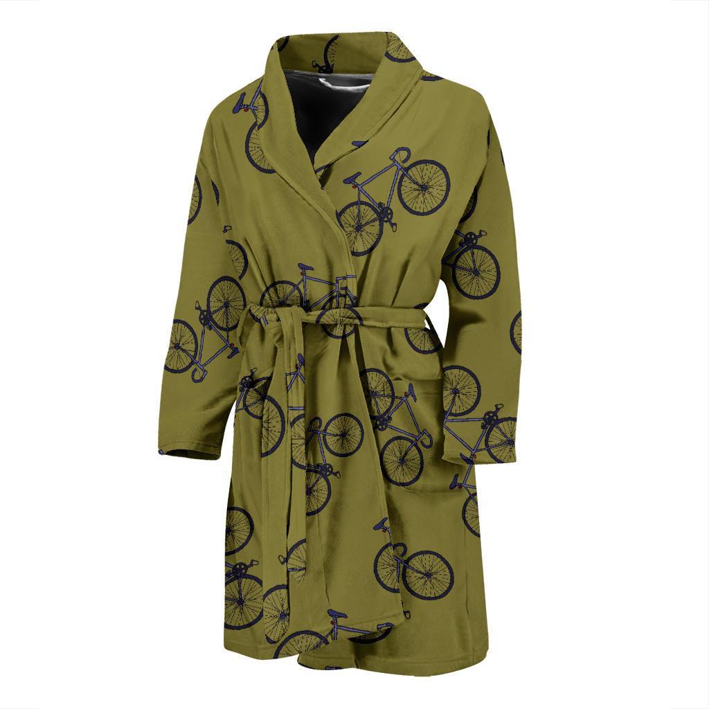 Bicycle Print Pattern Men Long Robe-grizzshop