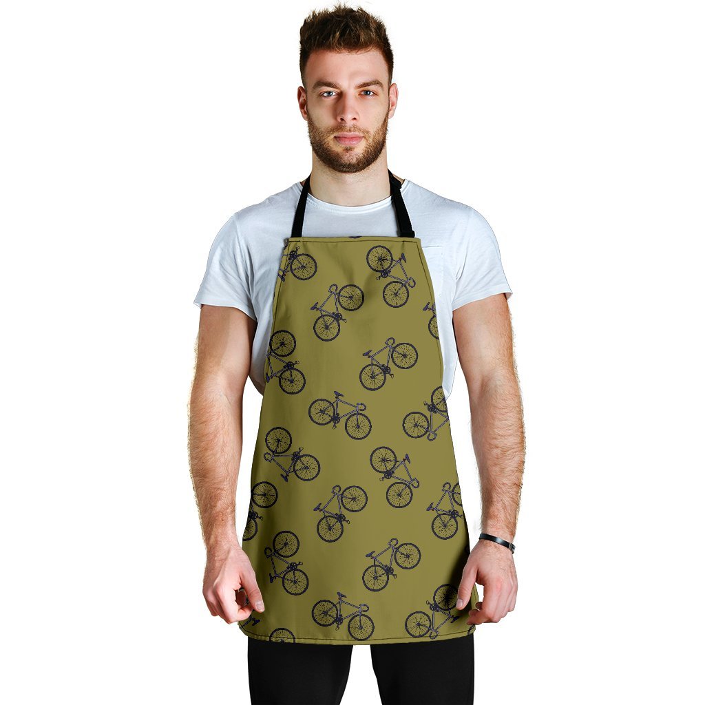 Bicycle Print Pattern Men's Apron-grizzshop